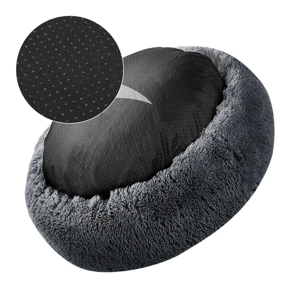 Dog Bed Donut Big Large Round Basket Plush Beds for Dogs Medium Accessories Fluffy Kennel Small Puppy Washable Pets Cat Products - Pawz Are Us