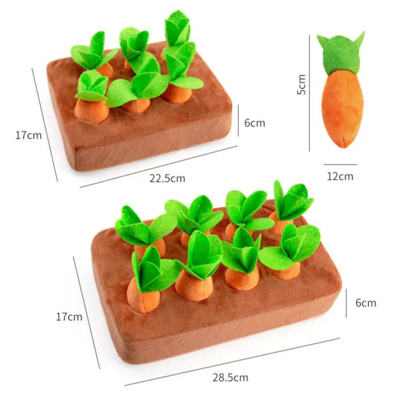 Plush Carrot Pulling Interactive Training Toys for Your Fur Babies - Pawz Are Us