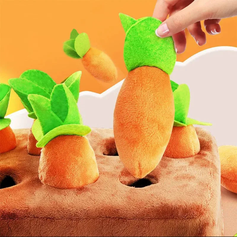 Plush Carrot Pulling Interactive Training Toys for Your Fur Babies - Pawz Are Us