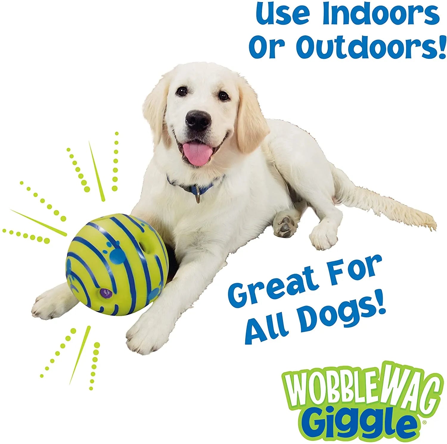 Wobble Wag Giggle Glow Ball Interactive Dog Toy - Pawz Are Us