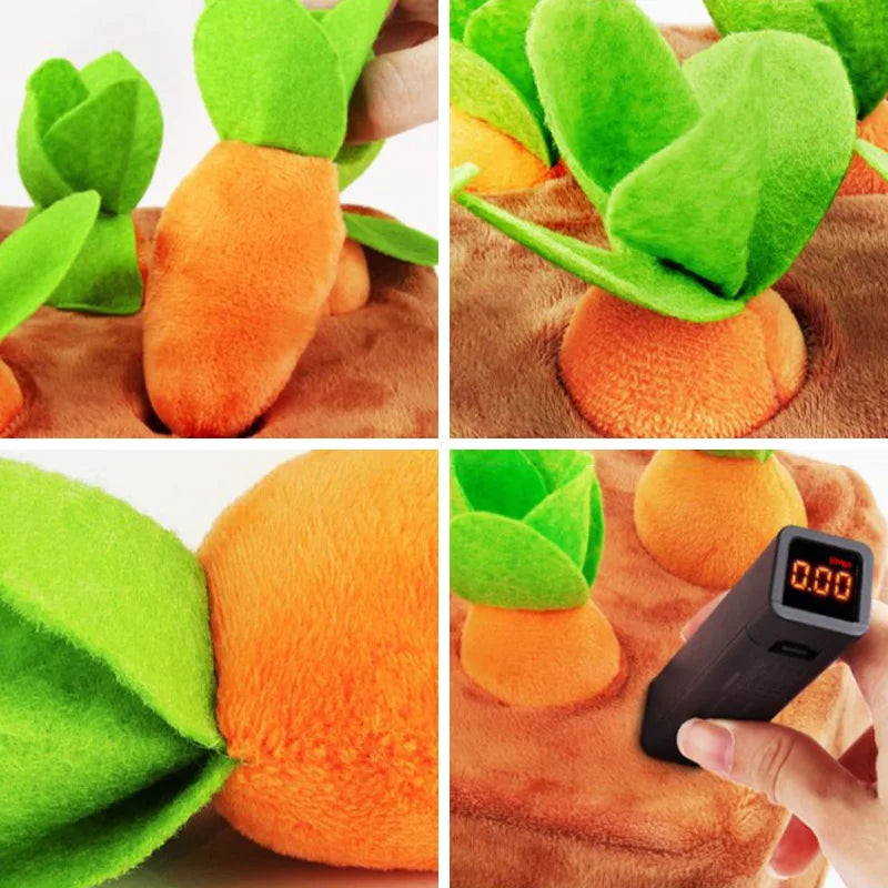 Plush Carrot Pulling Interactive Training Toys for Your Fur Babies - Pawz Are Us