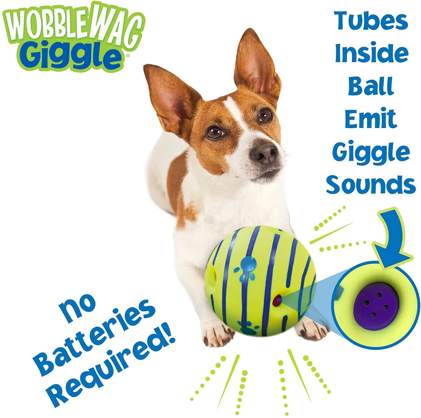 Wobble Wag Giggle Glow Ball Interactive Dog Toy - Pawz Are Us