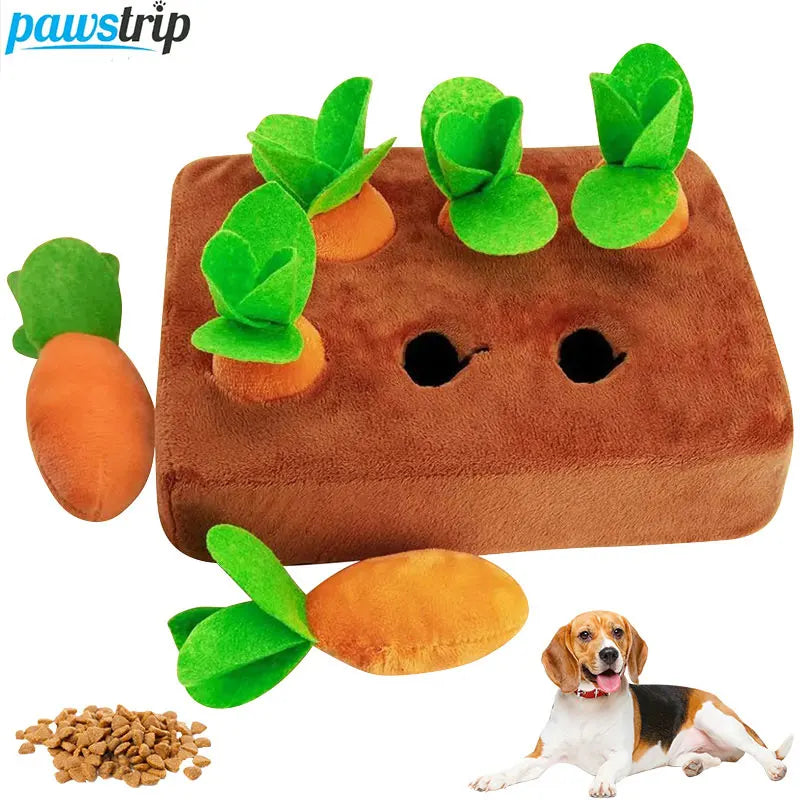 Plush Carrot Pulling Interactive Training Toys for Your Fur Babies - Pawz Are Us